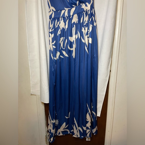 NWT Retro Stage Navy and White Sleeveless Sundress Asymmetrical Strap Size XL - Picture 3 of 11